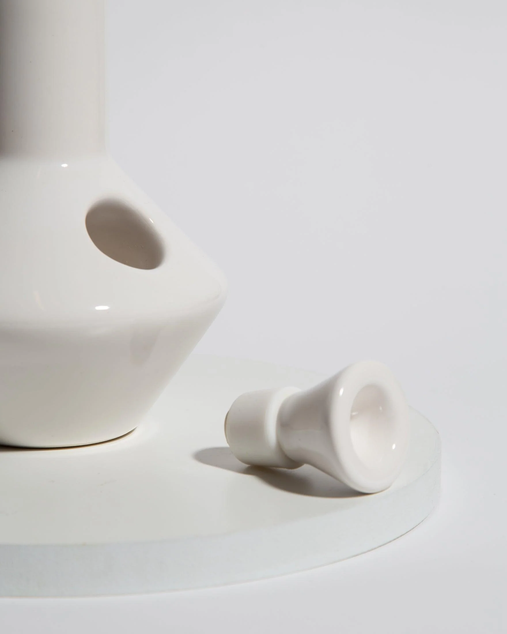 Pleasure Point Ceramic Bong | Glossy White - Image 3