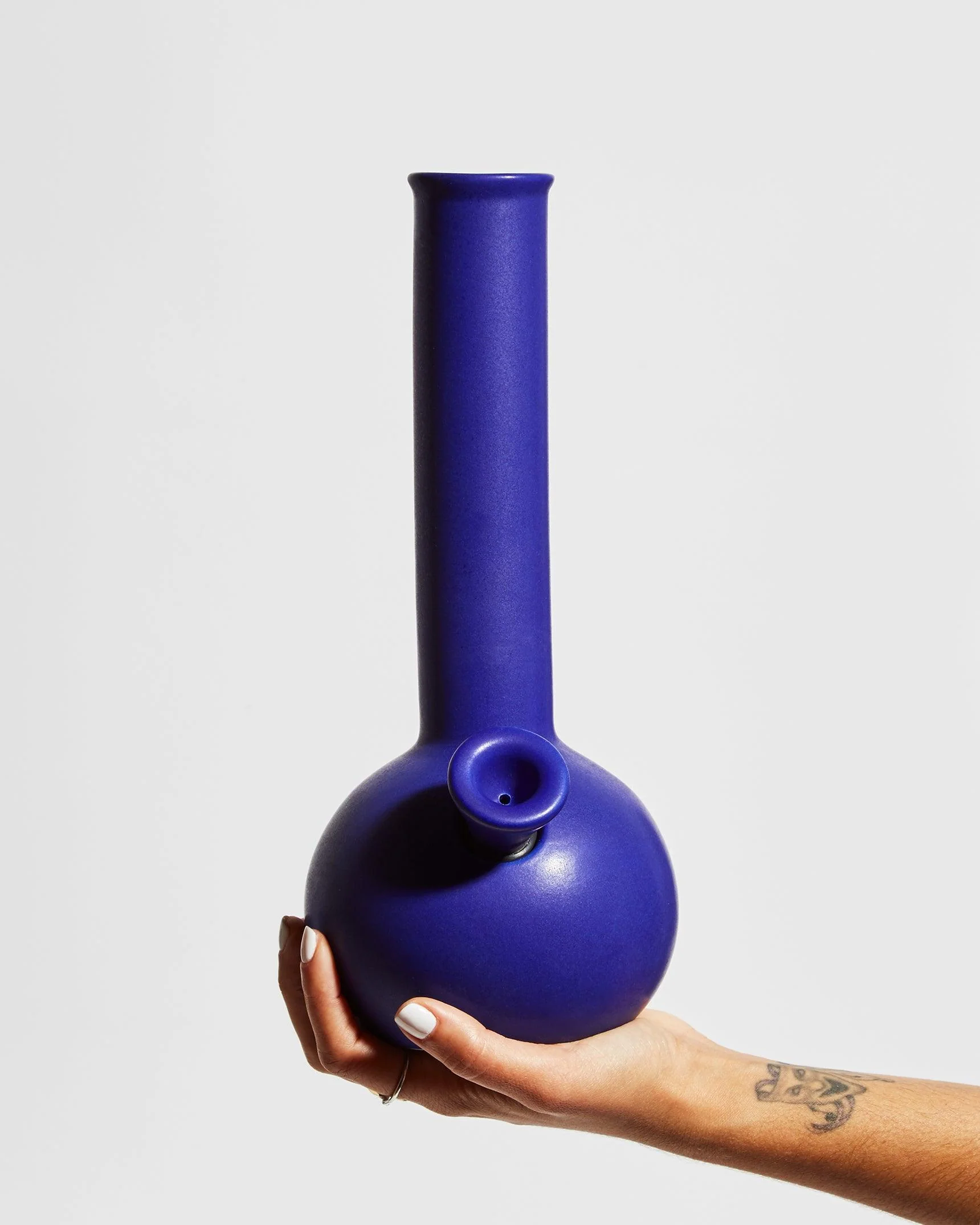 'Chongo' Ceramic Bong | Glossy White - Image 6